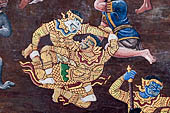 Detail from a mural painting with a 'Ramakien' motif - Thai version of the Indian Ramayana - from the temple complex of the Emerald Buddha, Bangkok (late 18th century) 